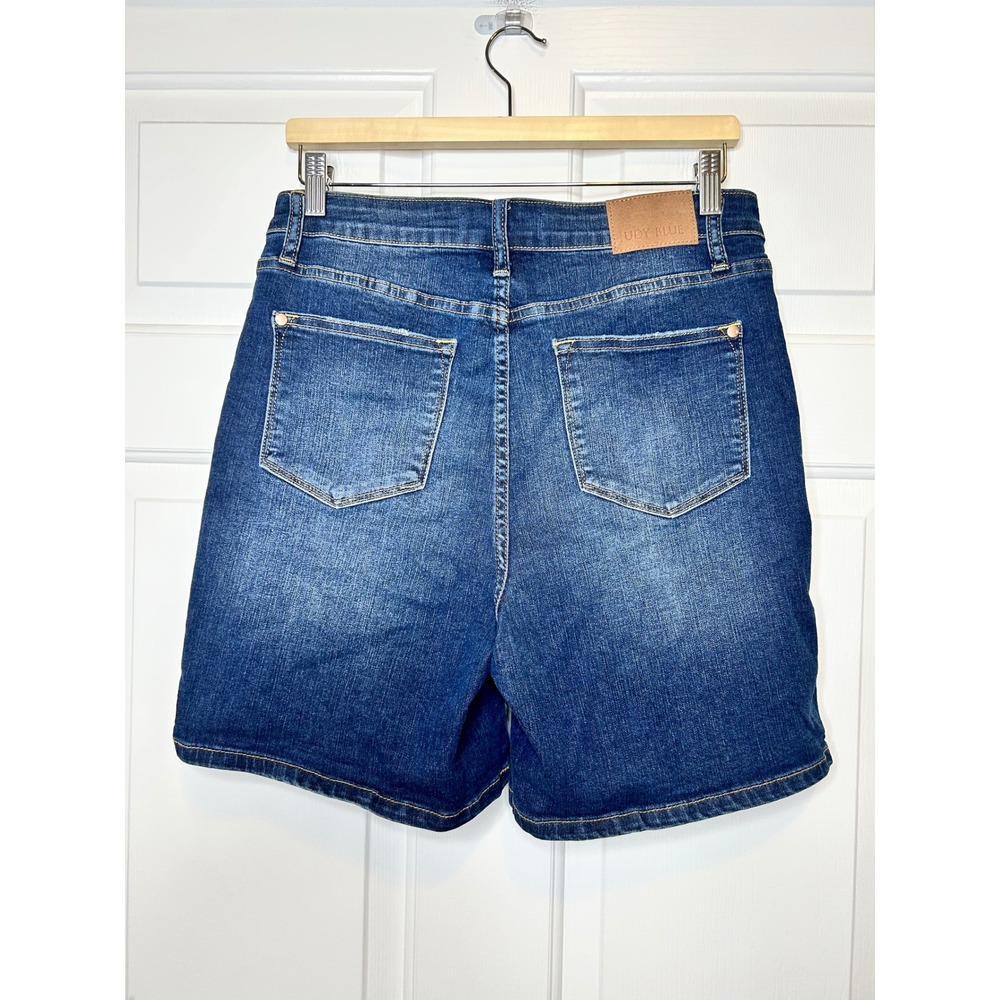 Judy Blue Denim High Rise Tummy Control Mid Length Shorts XL - Picture 3 of 6